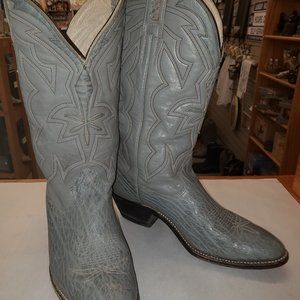 Nice Men's 9.5 Grey Don Quijote Cowboy Boots Leather